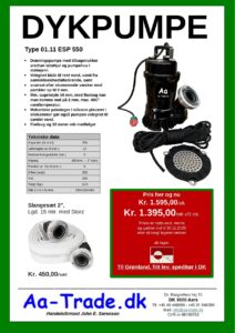 Dykpumpe KGK, august 2025