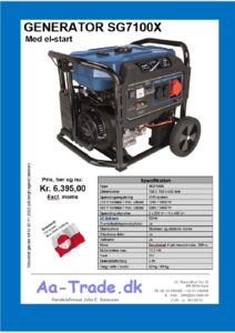Generator SG7100X august 2025